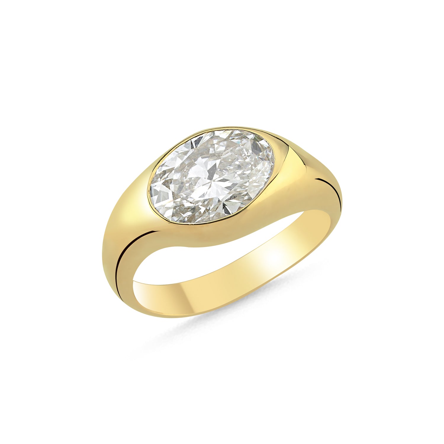 AURA 3,02 karat oval kesim yüzük