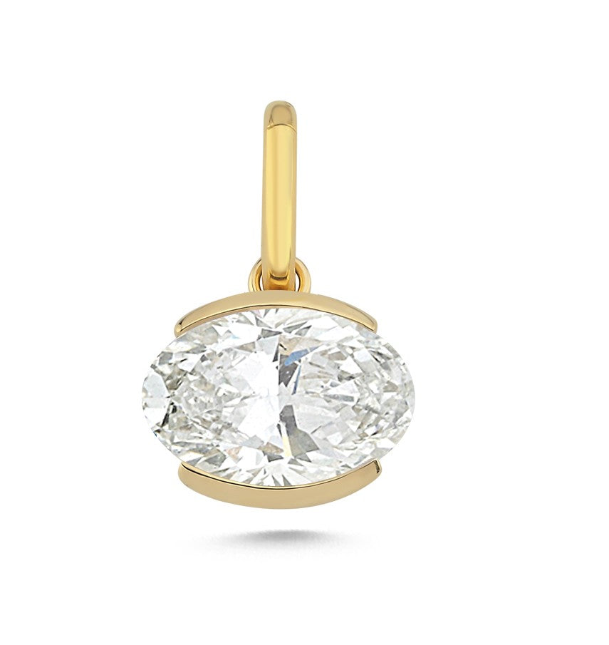 AURA 4 ct Oval Kesim Kolye