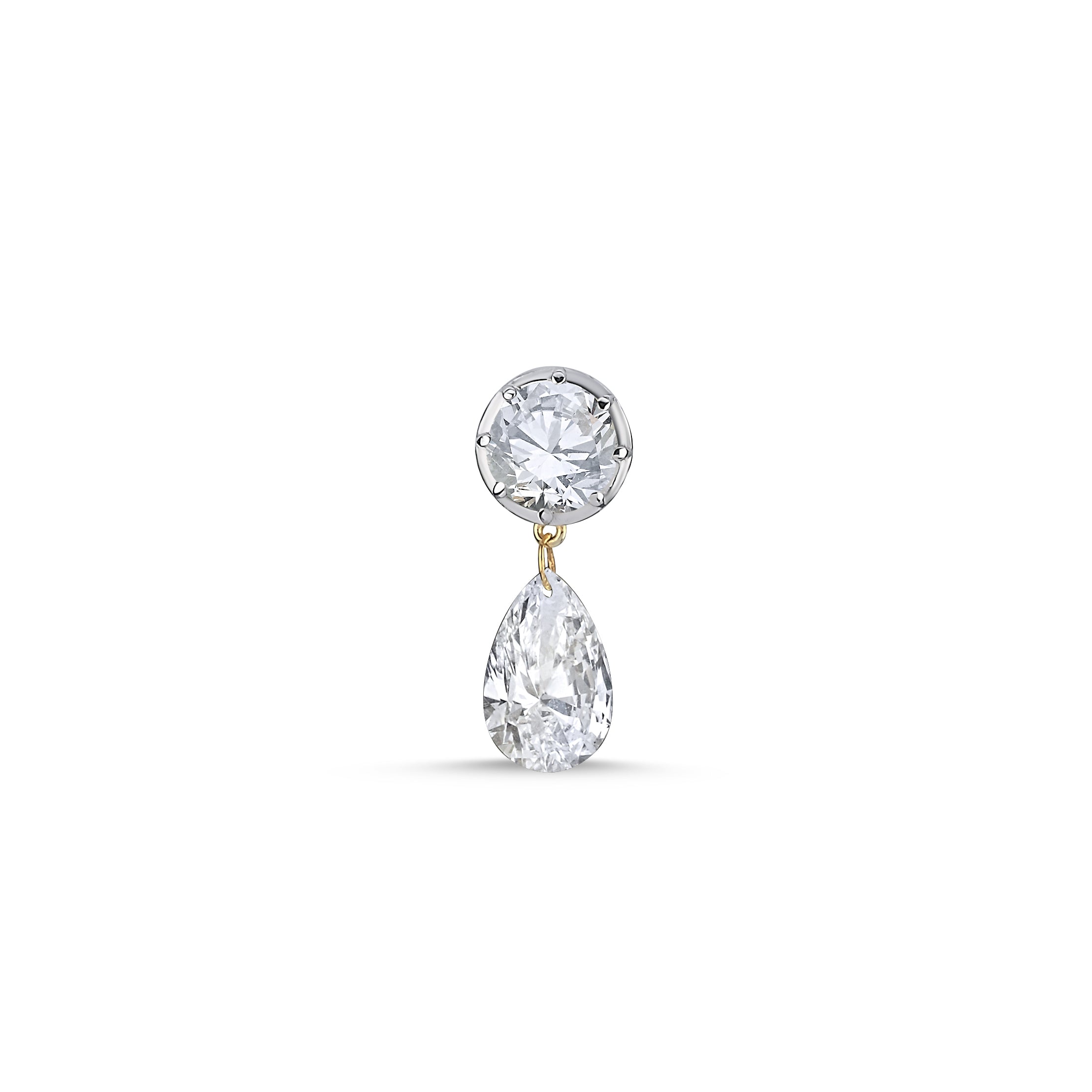 Aura 1 ct Oval ve Damla Kesim Küpe