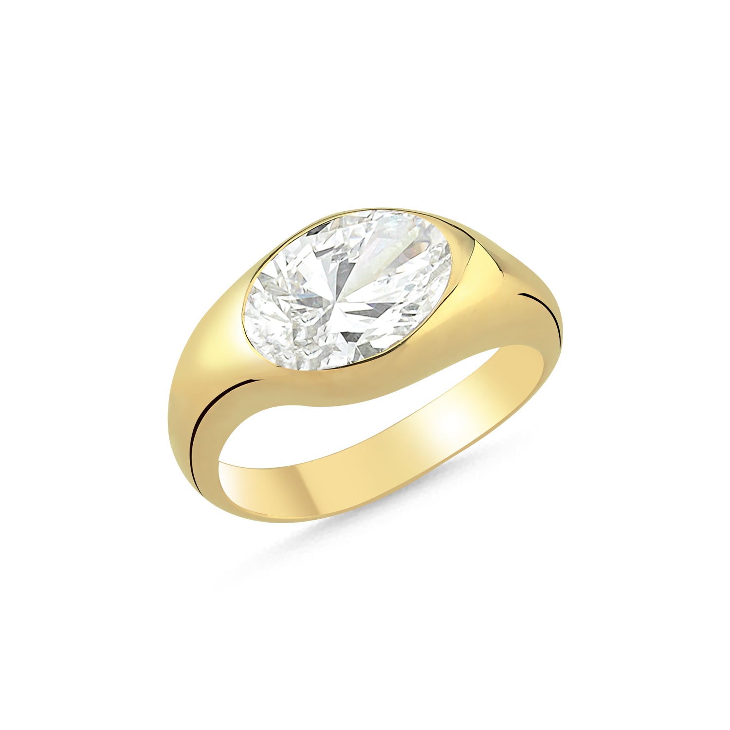 AURA 2 ct Oval Kesim Yüzük