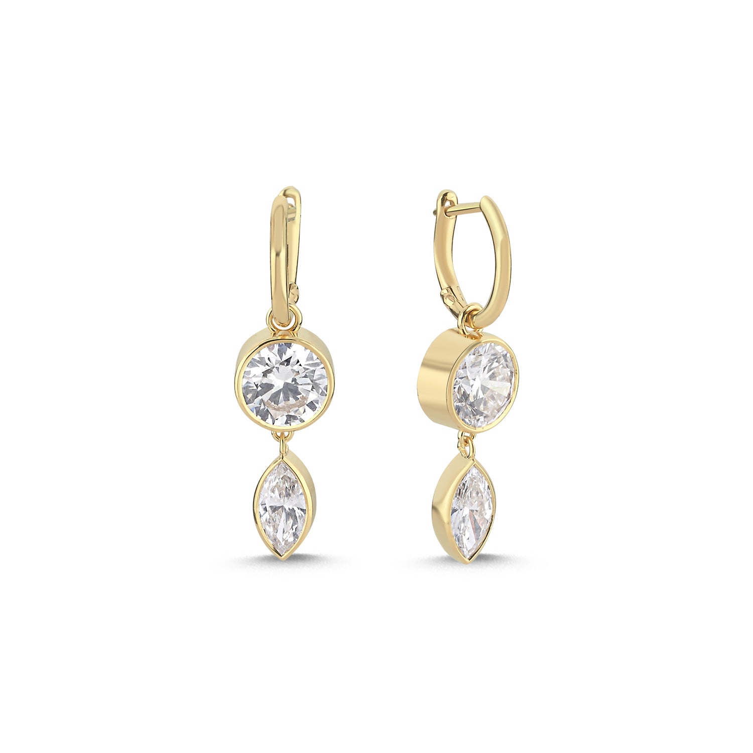 AURA 1,7 ct yuvarlak kesim küpe