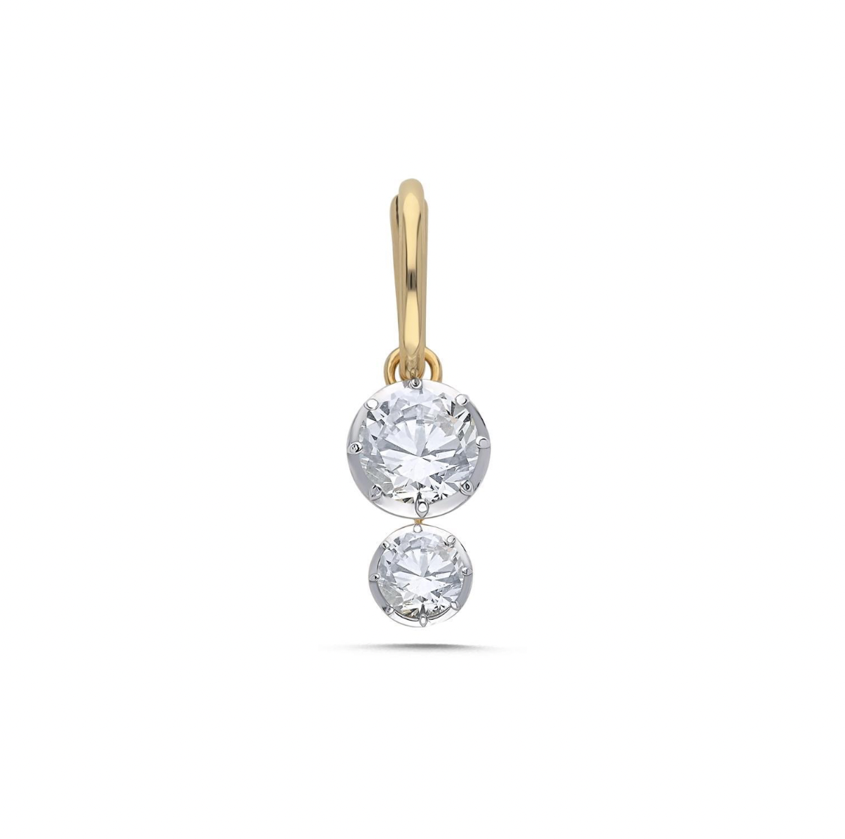 AURA 5 ct Yuvarlak Kesim Küpe