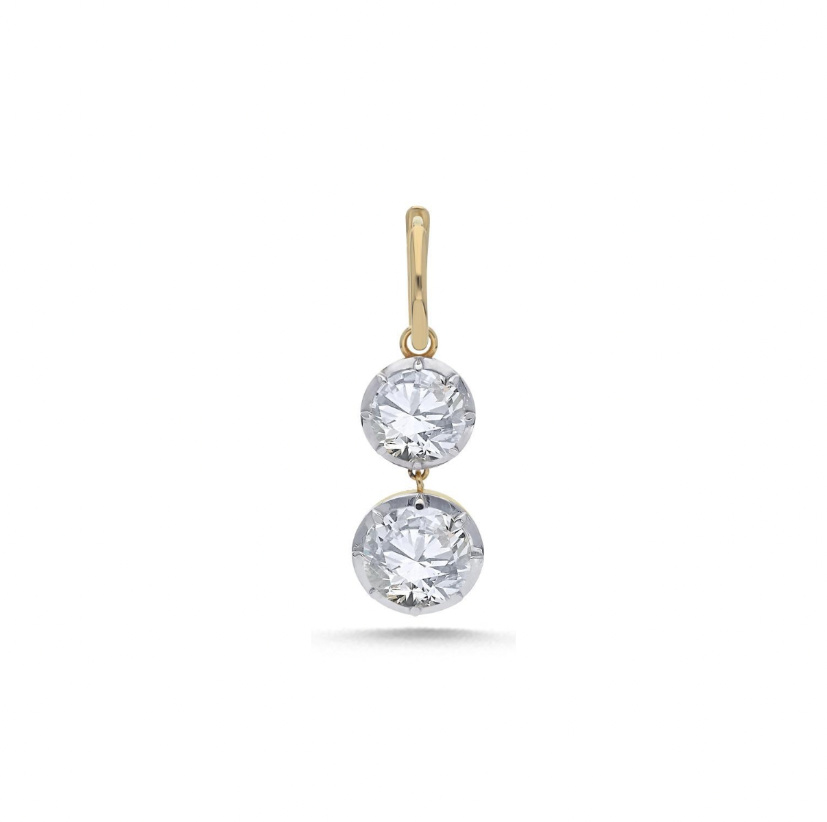 AURA 5 ct Yuvarlak Kesim Küpe