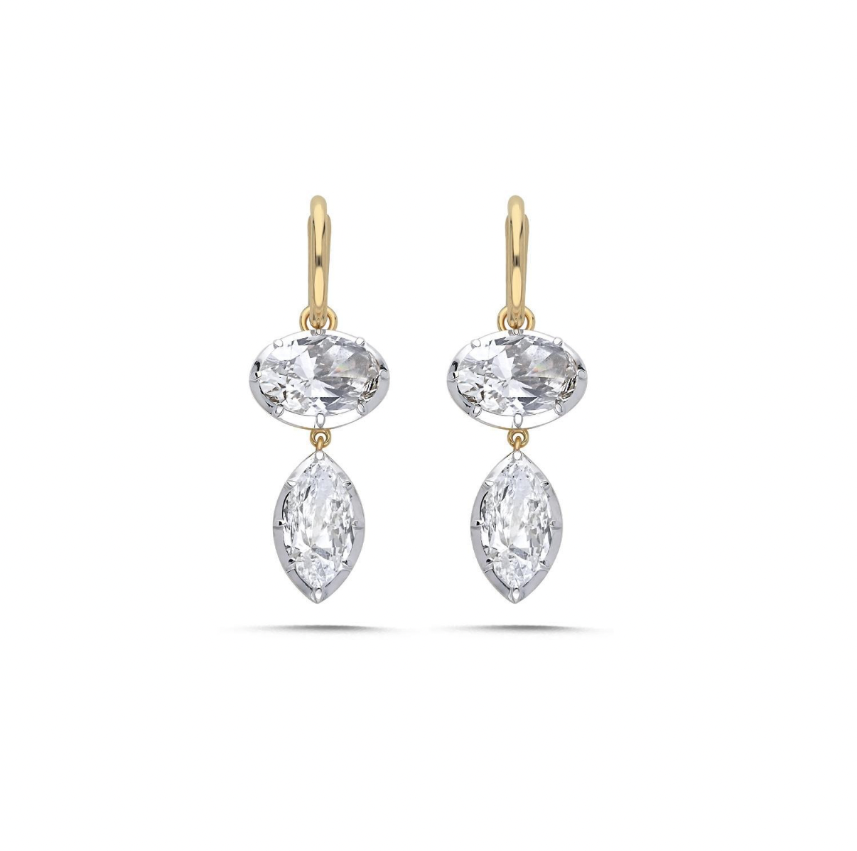 AURA 4 ct Oval ve Markiz Kesim Küpe