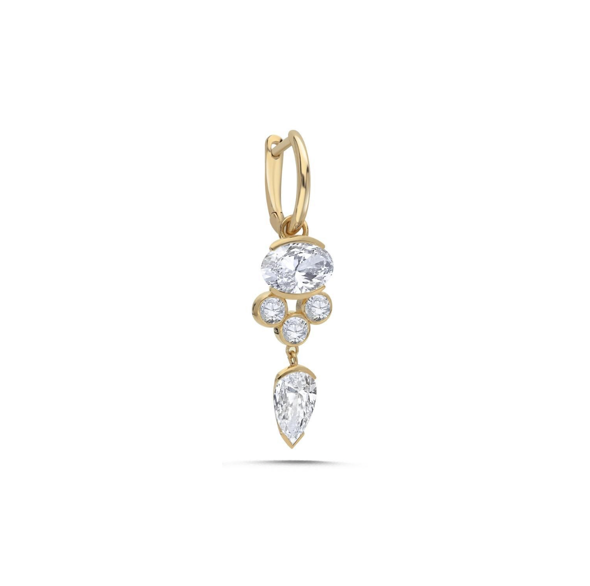 AURA 3 ct Oval Yuvarlak ve Damla Kesim Küpe