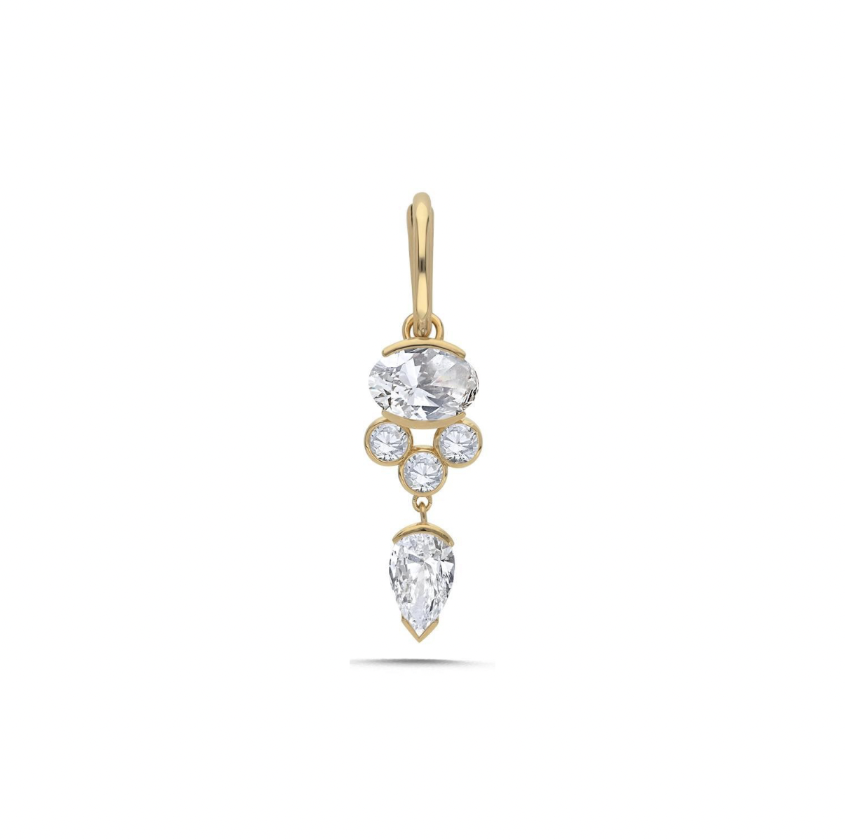 AURA 3 ct Oval Yuvarlak ve Damla Kesim Küpe