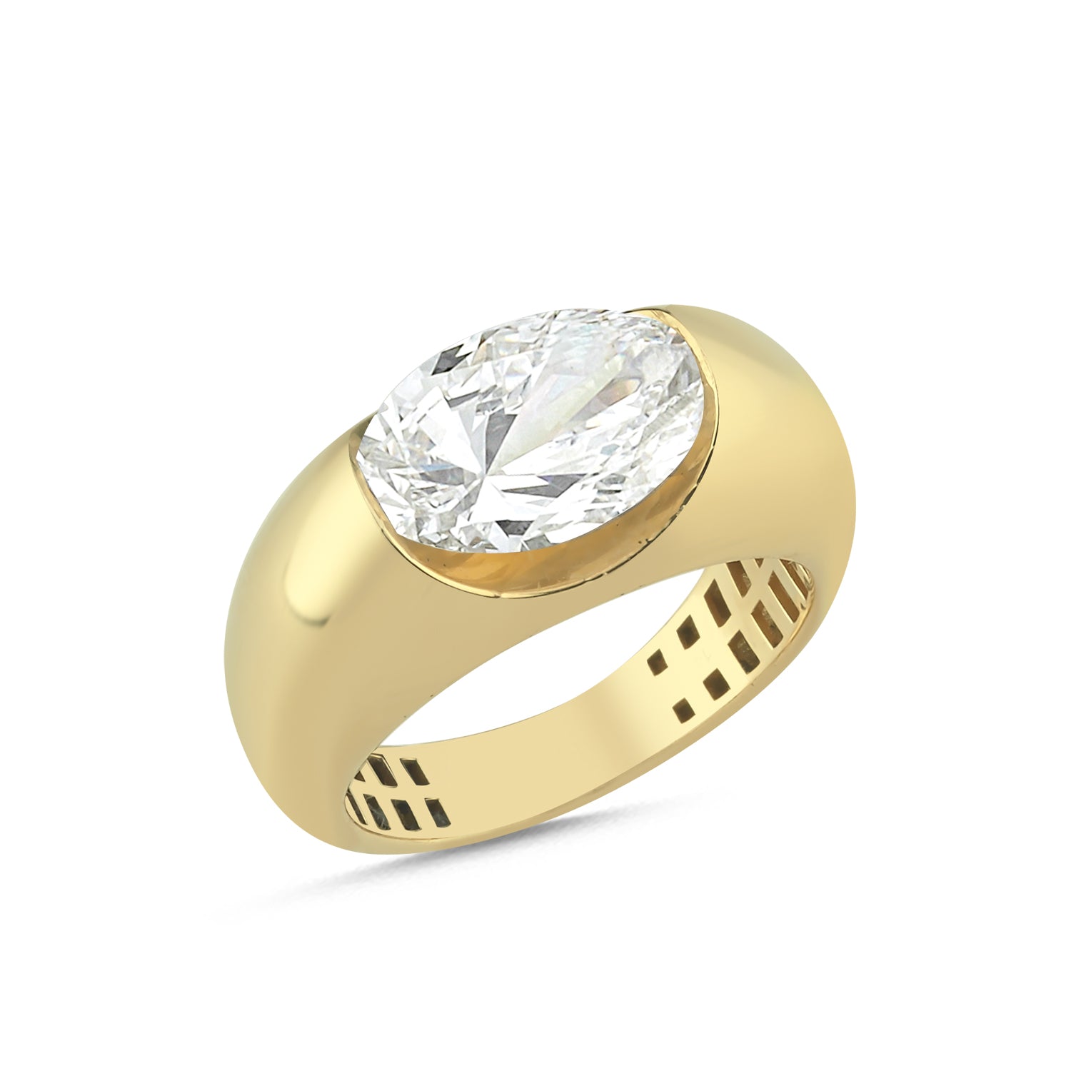 AURA 3 ct Oval Kesim Yüzük