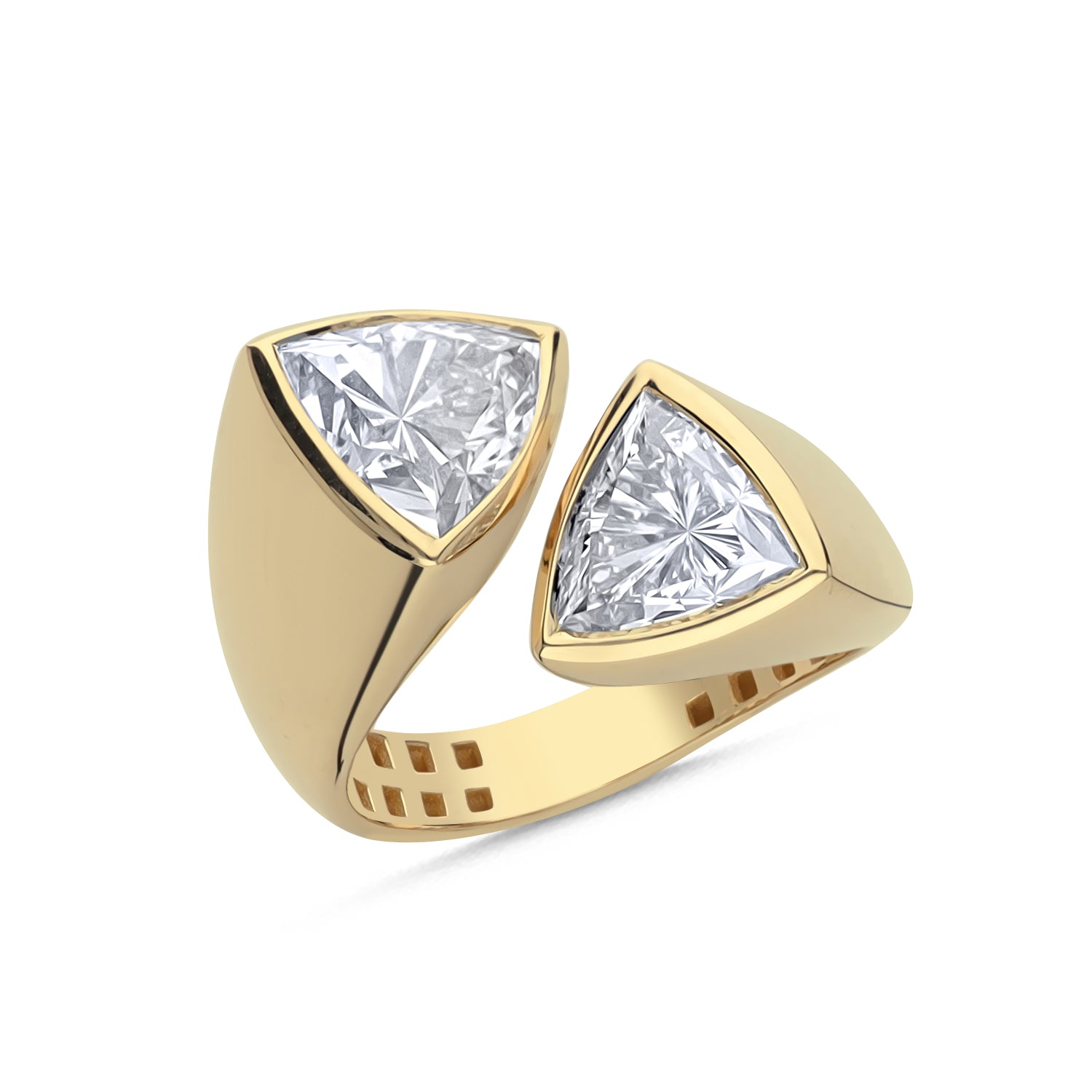 AURA 3 ct Trillion (Trilyon) Kesim Yüzük