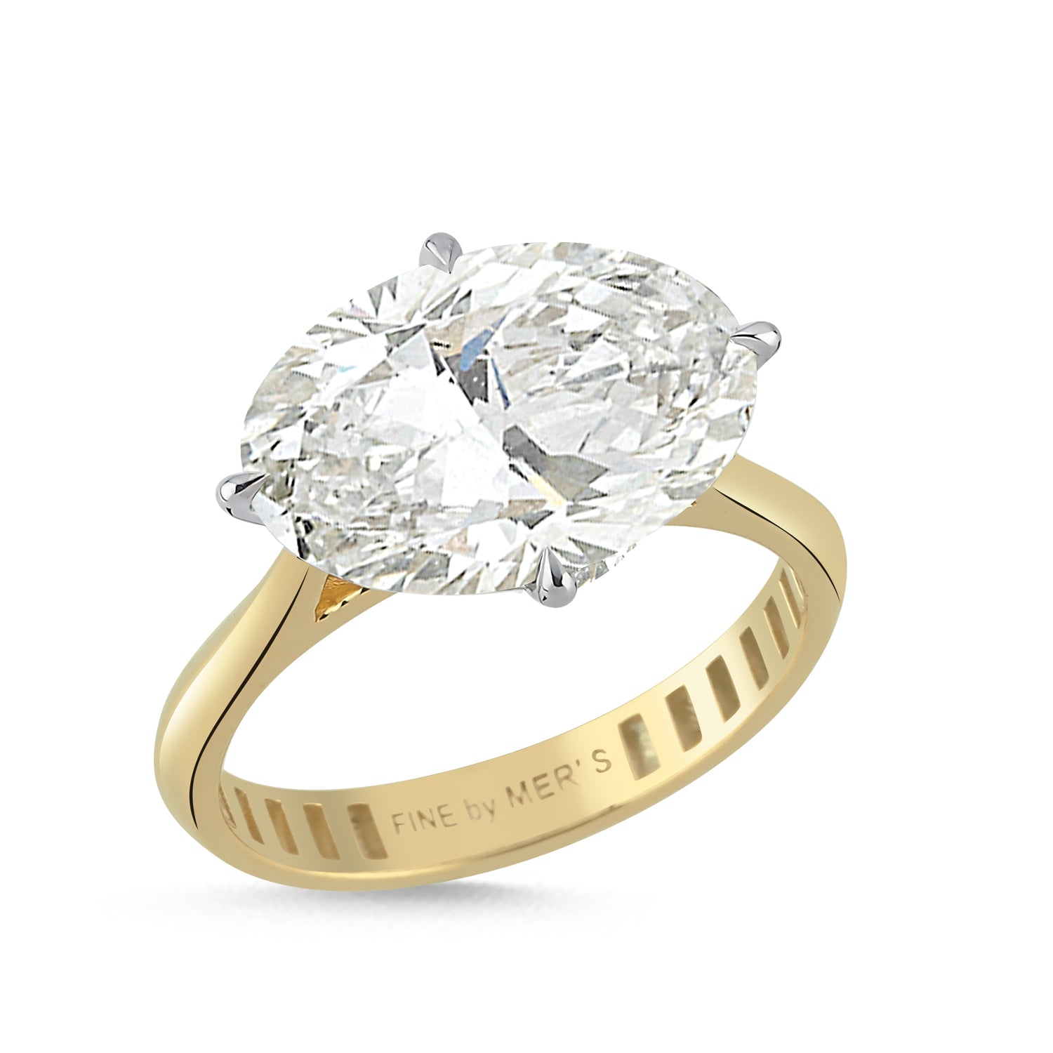 AURA 5 ct Oval Kesim Yüzük